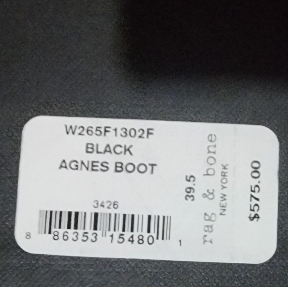 RAG & BONE AGNES BLACK BOOTS - Picture 12 of 12